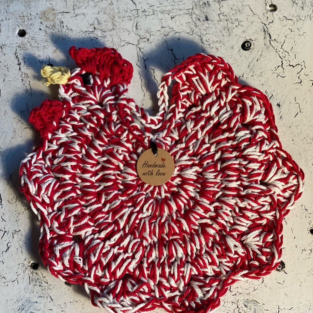 Little Red Hen Chicken Pot Holder bundle 2 for $25.00